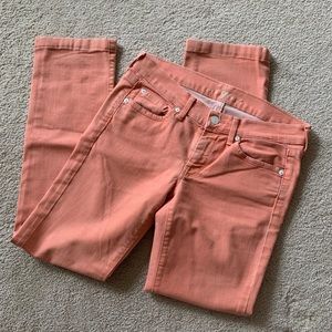 7 For All Mankind salmon jeans. Very good condition.